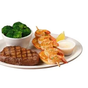 Texas Roadhouse Salad Ribeye 12 oz & Grilled Shrimp Menu